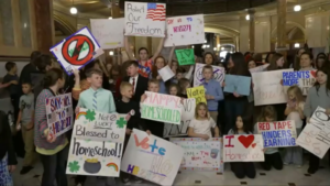 Illinois families protest homeschool bill ‘overreach’ at Capitol, but legislation advances