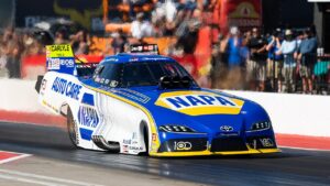 NHRA star Ron Capps’ funny car explodes, crashes during Arizona Nationals