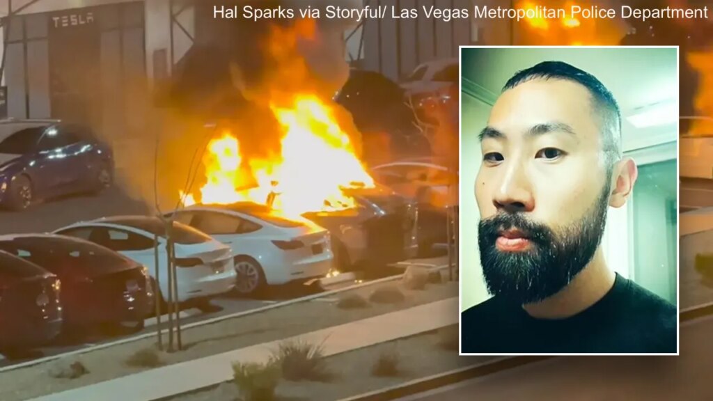 Man arrested in Molotov cocktail attack at Tesla shop in Las Vegas will also face federal charges