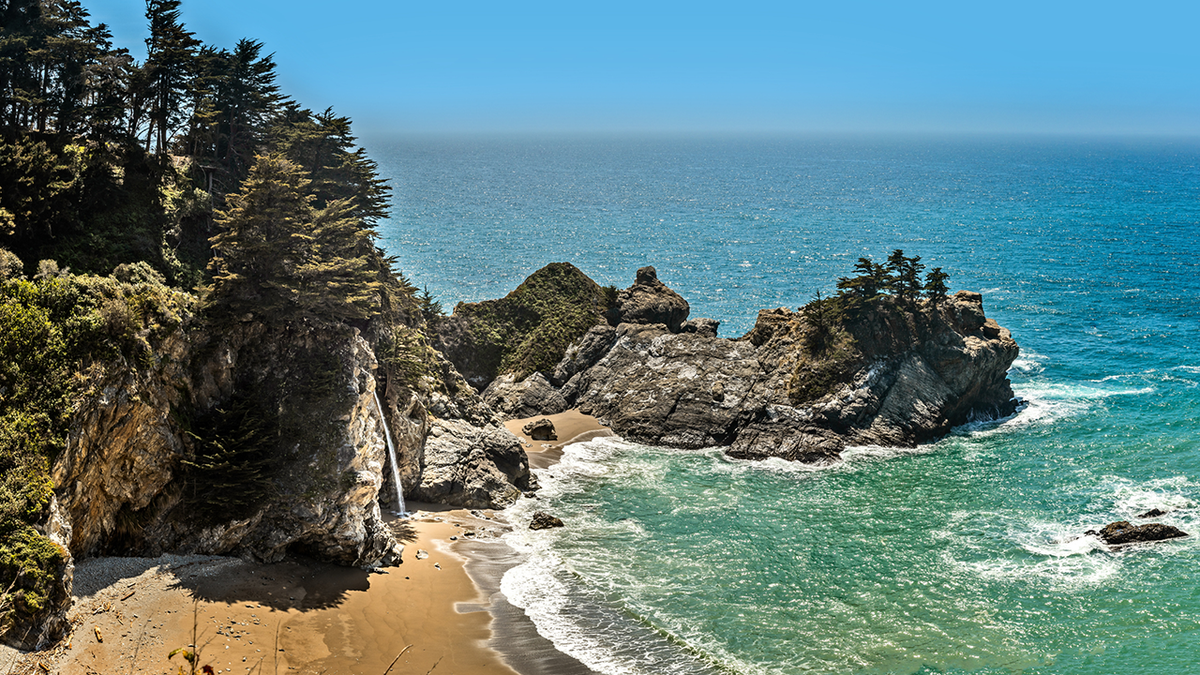 A beach scene is pictured in Big Sur, California.