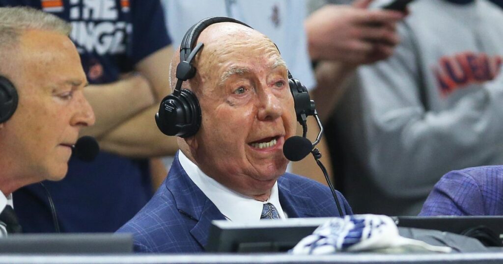 Dick Vitale Cries While Giving an Emotional Speech Detailing Cancer Battles During ACC Championship