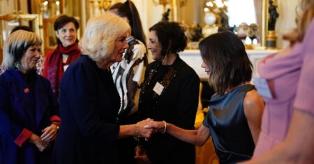 Victoria Beckham Curtsies to Queen Camilla at Glitzy Buckingham Palace Reception