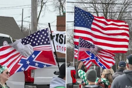 Confederate flag at Long Island St. Paddy’s Day parade sparks outrage days after local fire depts. settle suit over display of same symbol