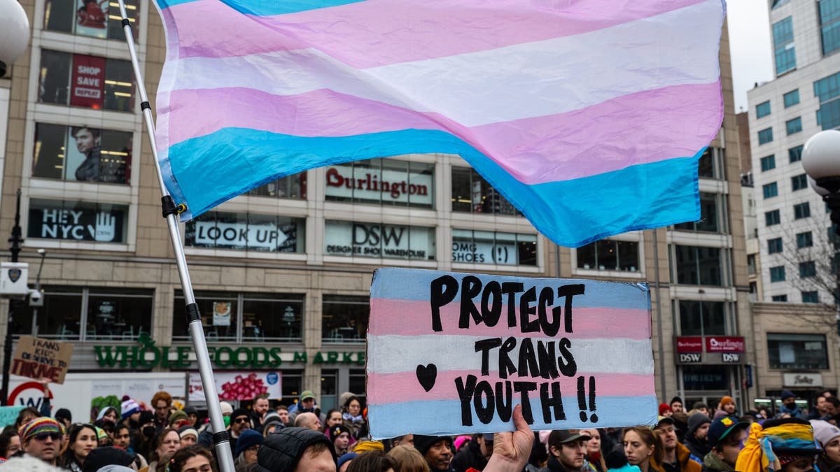 Pro-trans protesters