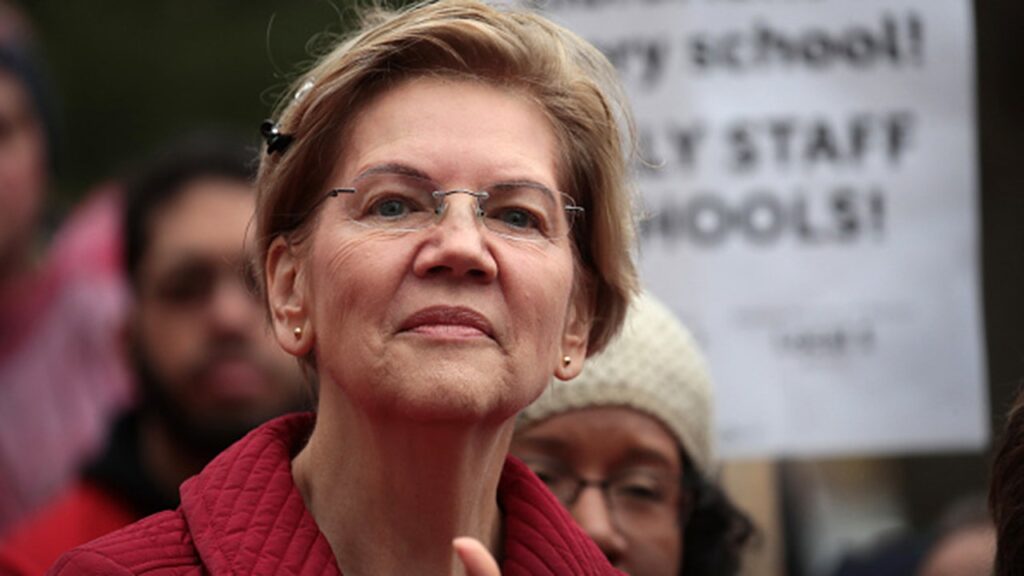 Elizabeth Warren gives mocking gesture while helping to block bill keeping males out of women’s sports