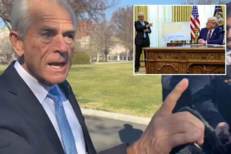 Trump trade adviser Peter Navarro snaps at reporter over questions about ‘changing’ tariff policy: ‘Stop that crap’