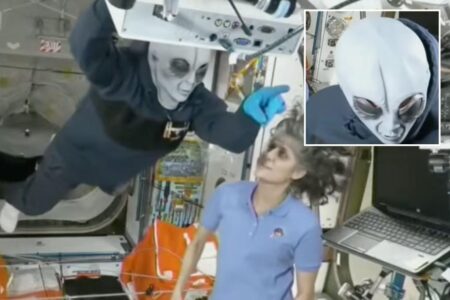 NASA ‘alien’ greets SpaceX crew aboard ISS as stranded astronauts gear up for return to Earth