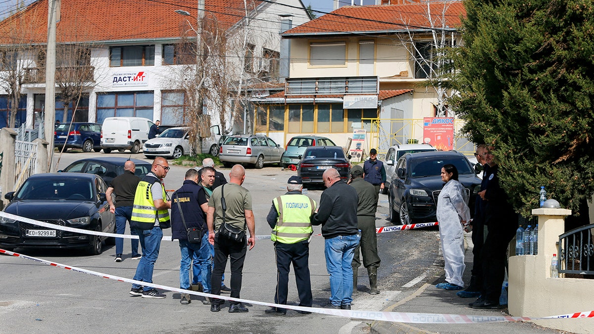 Emergency responders outside nightclub during the day