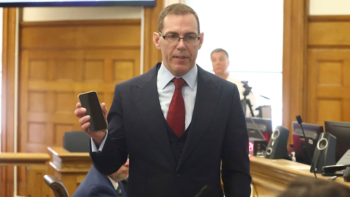 Hank Brennan speaks during Karen Read's retrial