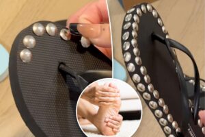 Women are putting tacks in their flip-flops to mimic celeb-fave brand — but critics warn money-saving trend is ‘dangerous’