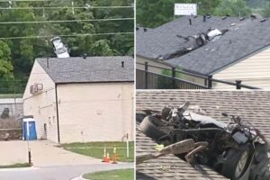 Car plunges into Missouri veterans’ hall roof — and it’s not the first time this year