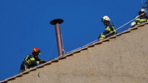 Chimney installed on Sistine Chapel’s roof ahead of conclave to pick Pope Francis’ successor