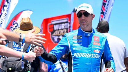 Denny Hamlin’s vehicle catches fire in frightening scene at Texas Motor Speedway
