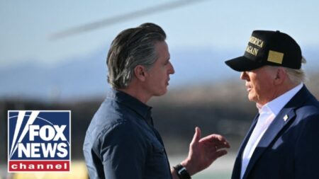 Trump rails against ‘Gavin New-scum’ in meeting with Canadian PM