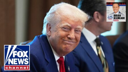 President Donald Trump participates in a FIFA Task Force meeting