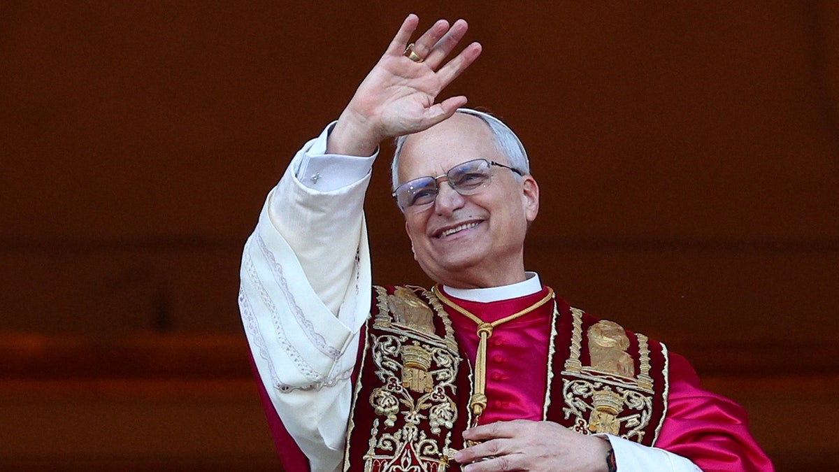 Pope Leo XIV waving