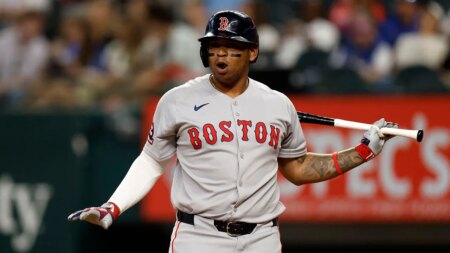Red Sox’s Rafael Devers throws cold water on potential switch from designated hitter to 1st base
