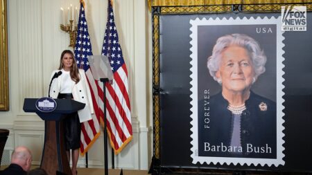 First lady Melania Trump unveils new stamp honoring Barbara Bush: ‘Her legacy lives on’