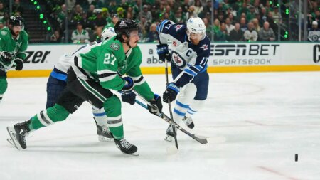 Stars’ Mason Marchment hits ref with stick during playoff win vs Jets