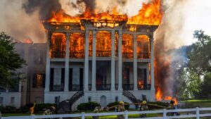 America’s largest remaining antebellum mansion burns down in devastating fire
