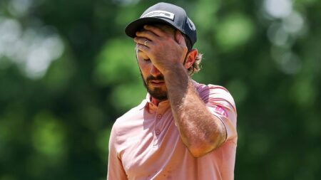 Max Homa launches club in disgust after errant shot at PGA Championship