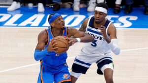 Timberwolves’ Jaden McDaniels shoves NBA MVP Shai Gilgeous-Alexander as Thunder take 2-0 series lead
