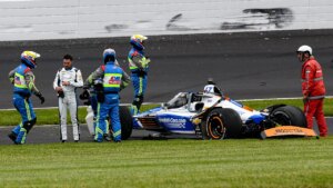 Kyle Larson’s attempt at ‘Double’ comes to end as he wrecks at Indy 500