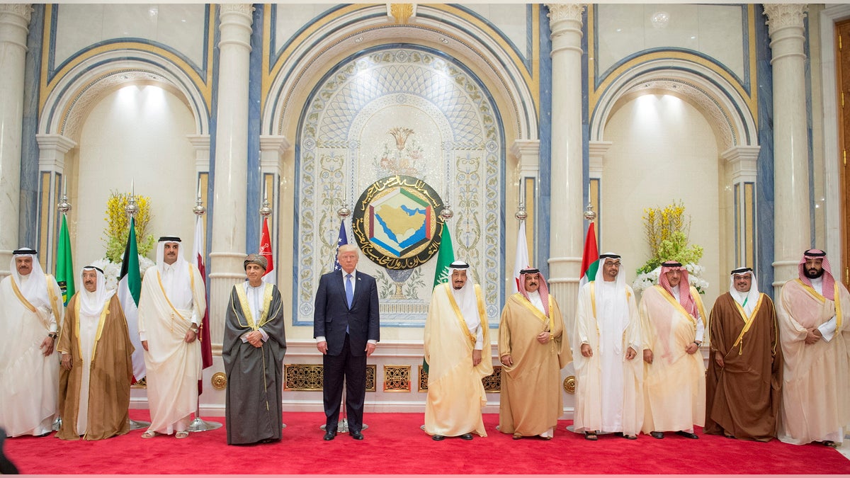 Trump with Saudis in 2017 visit
