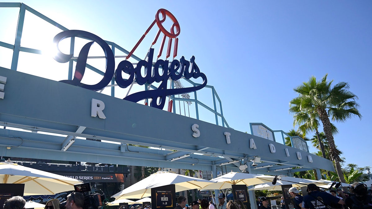 Entrance view of Dodger Stadium