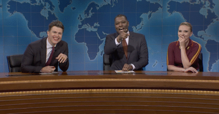 Scarlett Johansson and Colin Jost Get Revenge on Michael Che for Crude Joke on ‘Saturday Night Live’