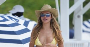 Brooks Nader Rocks a Giant Diamond Ring With a Teeny Bikini Post-Split From Gleb Savchenko