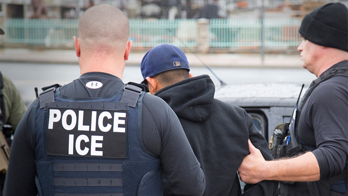 In this Tuesday, Feb. 7, 2017, photo released by U.S. Immigration and Customs Enforcement shows foreign nationals being arrested this week during a targeted enforcement operation conducted by U.S. Immigration and Customs Enforcement (ICE) aimed at immigration fugitives, re-entrants and at-large criminal aliens in Los Angeles. Immigrant advocates on Friday, Feb. 10, 2017, decried a series of arrests that federal deportation agents said aimed to round up criminals in Southern California but they believe mark a shift in enforcement under the Trump administration. (Charles Reed/U.S. Immigration and Customs Enforcement via AP)