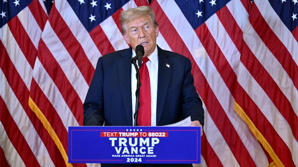 Trump at lectern
