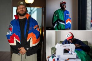 Exclusive | I handmake each ‘Madison Square Guardian’ jacket so NY fans can rock their favorite teams all at once — even Jalen Brunson has one