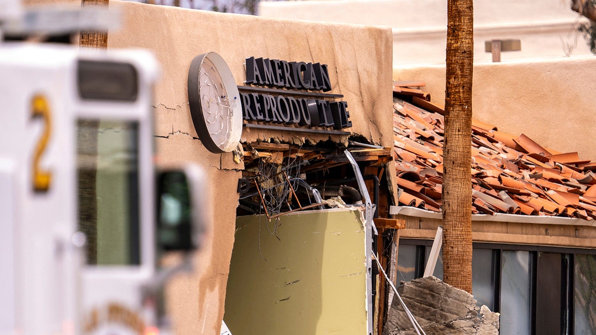 Street side of reproductive center bombed