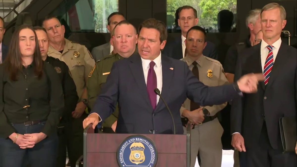 DeSantis argues with reporter