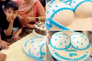 Here’s why a mom gave 3-year-old son a boob cake for his birthday