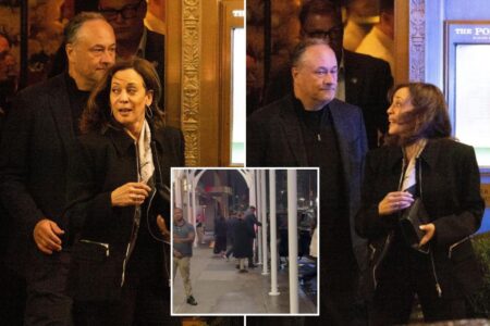 Kamala Harris and hubby Doug Emhoff take 25 Secret Service agents, bodyguards for jaunt to NYC hotspot Polo Bar