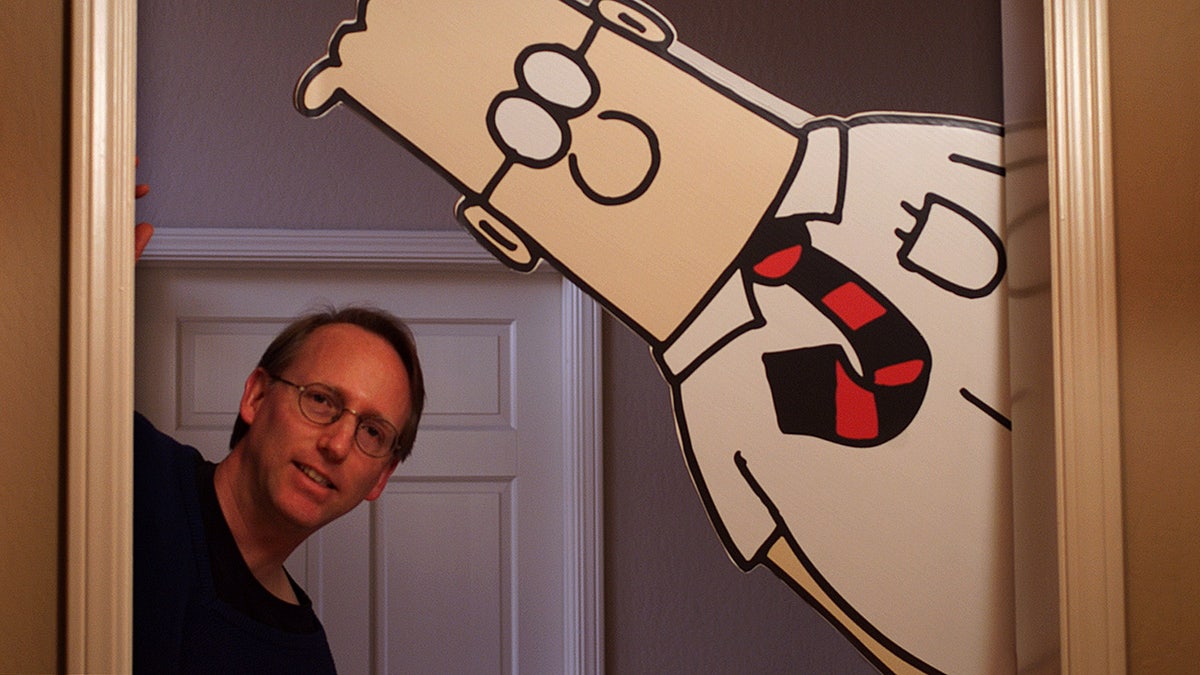 Scott Adams and 'Dilbert' character