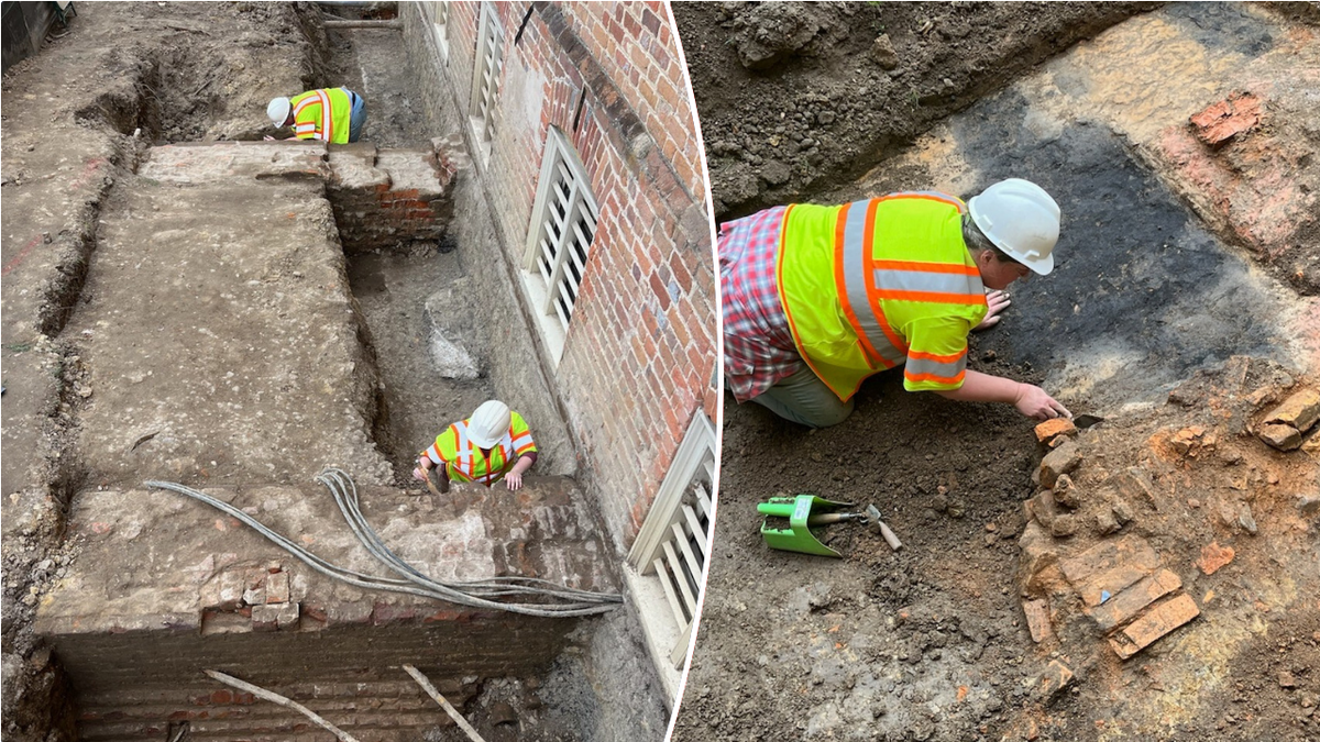Split image of separate Wren excavations