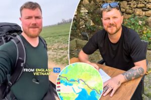Extreme traveler is walking more than 8,000 miles from the UK to Asia — here’s the exact route he’s taking