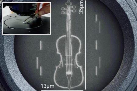 Scientists create world’s tiniest violin —and it’s only visible with a microscope