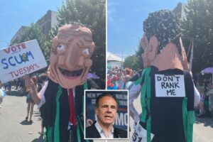 Exclusive | New Yorker dresses as ‘washed up scum’ Andrew Cuomo in Mermaid Parade