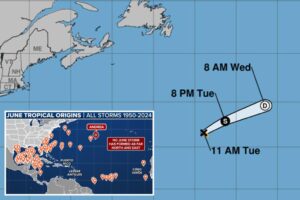 Tropical Storm Andrea forms, marking first named storm of Atlantic hurricane season