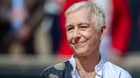 Tennis legend Martina Navratilova reacts as Oregon HS girls refuse to share podium with trans athlete