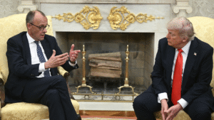 Merz says US in ‘strong position’ to stop Putin, Trump says ‘let them fight for a little while’