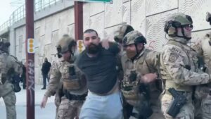 Los Angeles protester charged with throwing rock at federal officer’s face shield