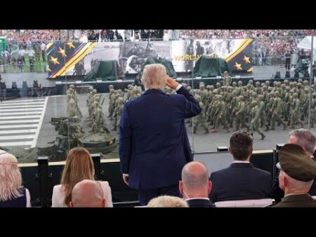 Trump hosts military parade for US Army anniversary amid ‘No Kings’ protests across the country