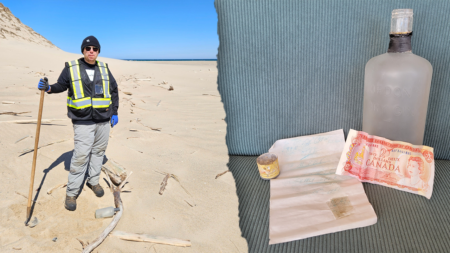 Message in bottle from 1983 washes up on remote island with historical contents intact