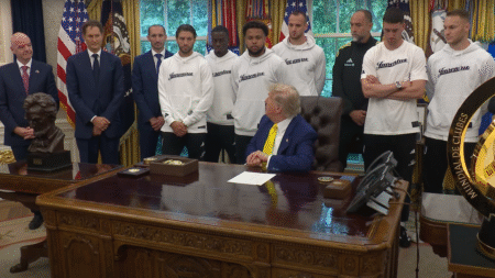 Trump confronts Juventus soccer team about ‘men playing in women’s sports’ at White House